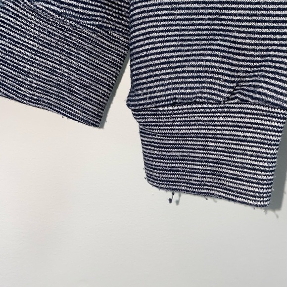 Vail Colorado Navy/Gray pin striped Hoodie Sweatshirt Sz M - Picture 6 of 10